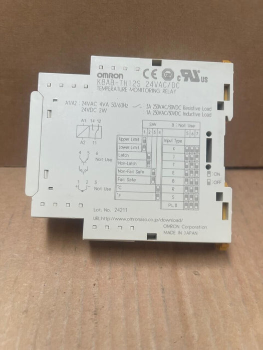 Omron - K8AB-TH12S - Temperature Monitoring Relay, 0 to 1,700°C Range