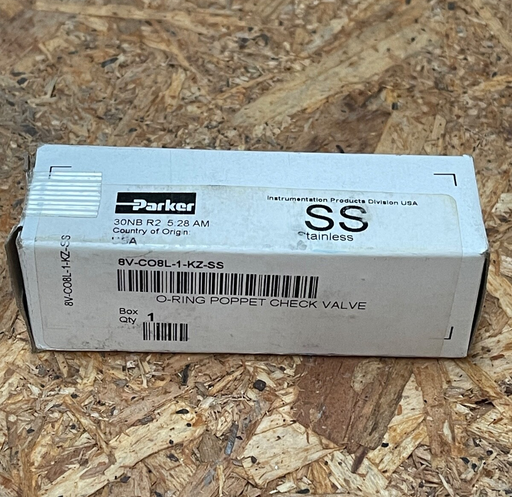 Parker - 8V-CO8L-1-KZ-SS - CO Series 1/2” Check Valve, 6000 PSI, VacuSeal