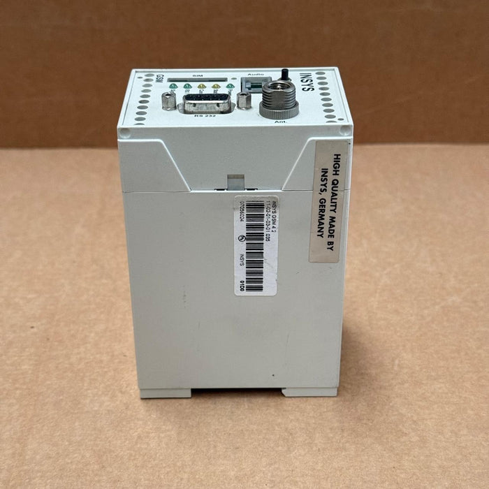 INSYS – 11‑02‑01‑03‑01.035 – GSM 4.2 DIN-Rail Modem, 4x Digital I/O, 10–60 VDC