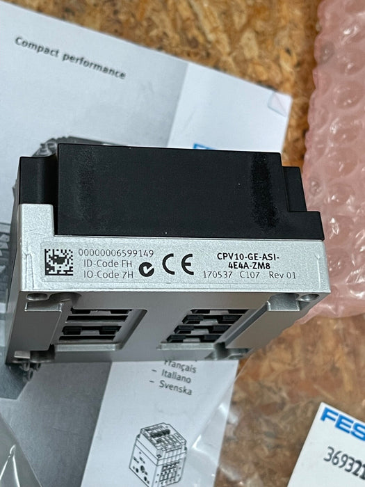 Festo - 170537 - CPV10-GE-ASI-4E4A-Z-M8 Valve Terminal, 4 Solenoid Valves