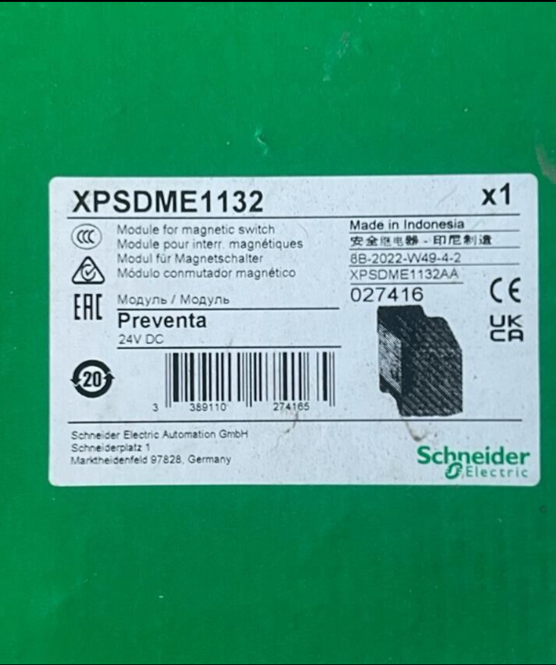 Schneider Electric – XPSDME1132 – Preventa XPSDM Safety Module 24 V DC
