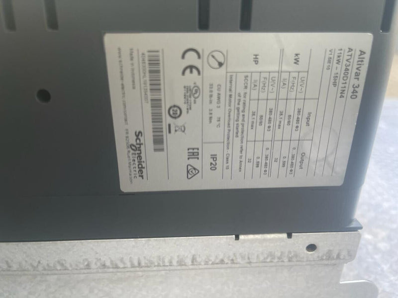 Schneider Electric Altivar Machine ATV340D11N4 AC Speed Drive 11kW/15HP 380/480V