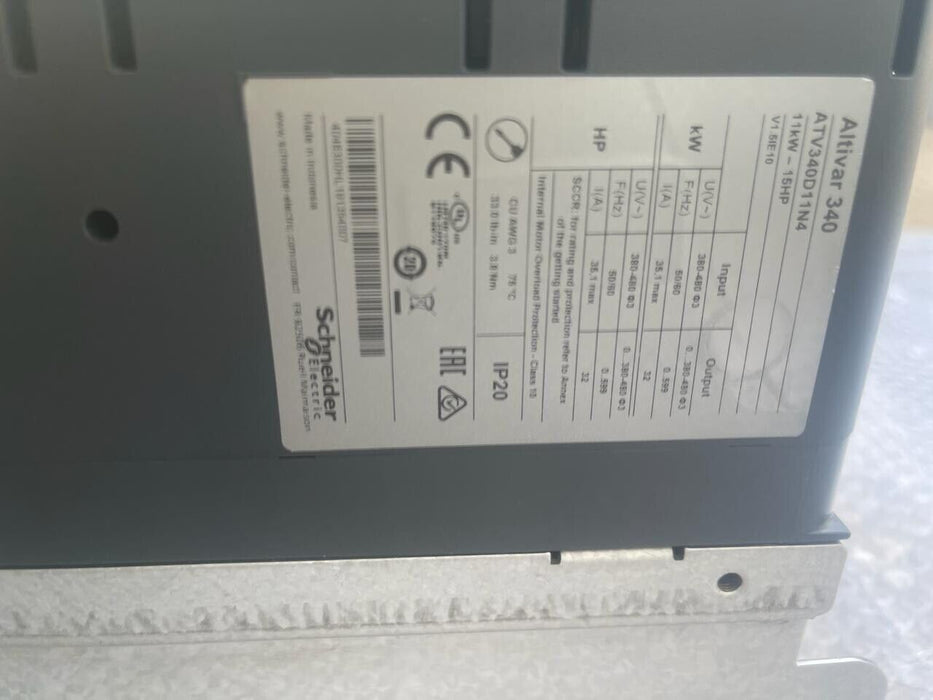 Schneider Electric Altivar Machine ATV340D11N4 AC Speed Drive 11kW/15HP 380/480V