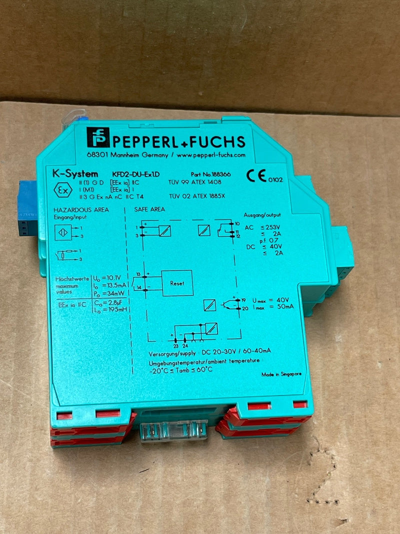 Pepperl+Fuchs – KFD2‑DU‑Ex1.D (188366) – 1‑Channel Intrinsically Safe Timer