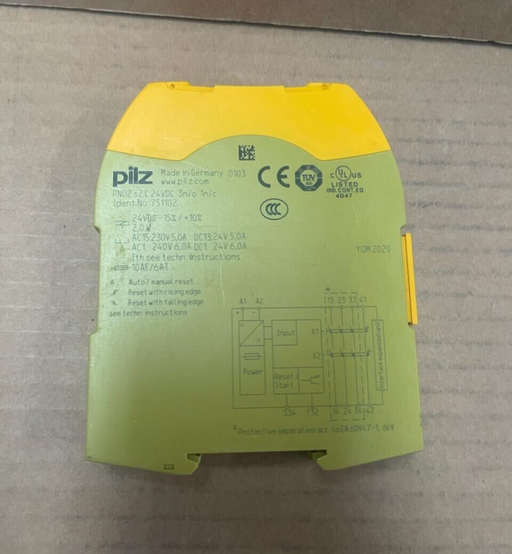 PILZ - PNOZ s2 C 24 VDC 3n/o 1n/c - 751102 - Safety Relay