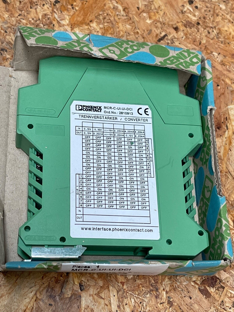 Phoenix Contact - 2810913 - MCR-C-UI-UI-DCI Signal Conditioner, ±10 V I/O, 3-Way