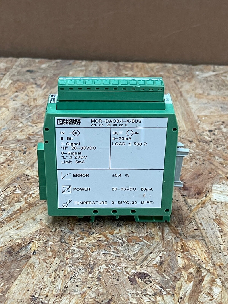 Phoenix Contact – 2808226 – MCR‑DAC 8‑I‑4‑BUS, 8‑bit Digital/Analog Converter
