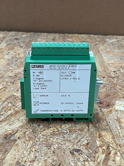 Phoenix Contact – 2808226 – MCR‑DAC 8‑I‑4‑BUS, 8‑bit Digital/Analog Converter