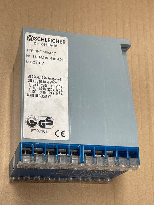 Schleicher – SNT 1003‑17 – Industrial Safety Relay / Safety Switching Module