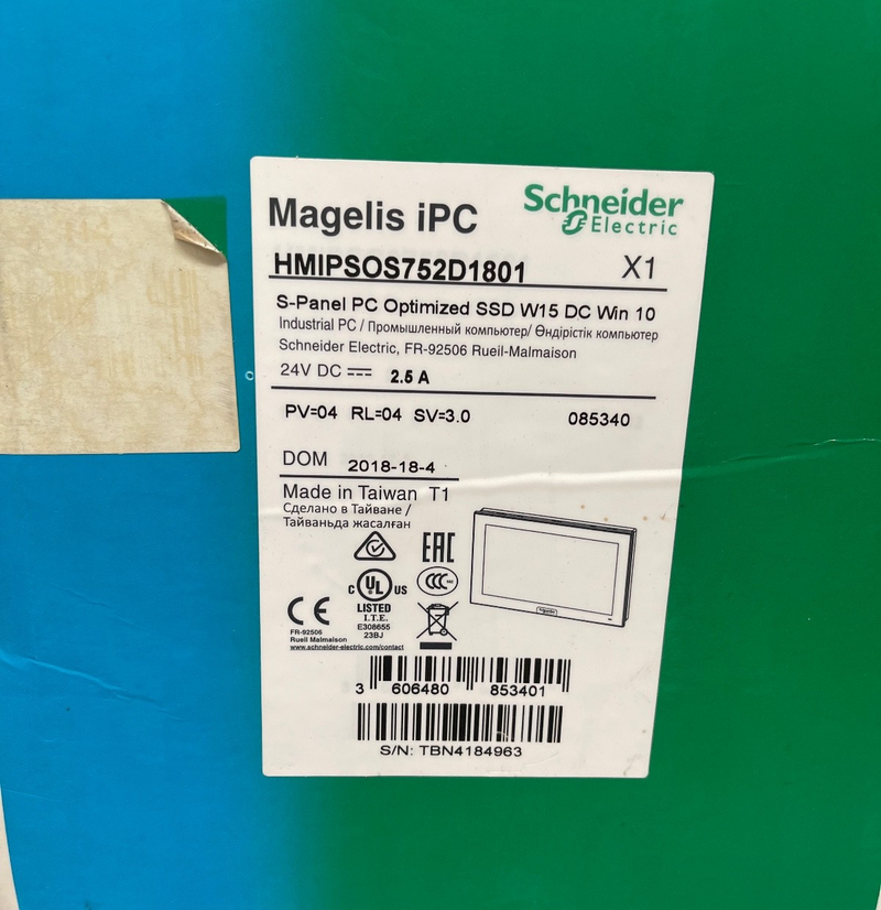 Schneider Electric – HMIPSOS752D1801 – Magelis S‑Panel PC 15″ Touch HMI