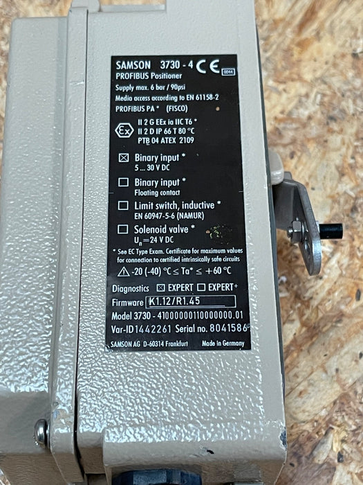 SAMSON – 3730-4 – Electropneumatic Positioner with PROFIBUS-PA Communication