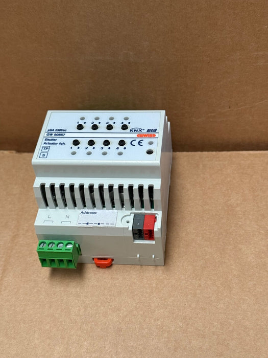 Gewiss – GW90857 – KNX 4‑Channel Shutter/Blind Actuator, 6 A, DIN‑Rail