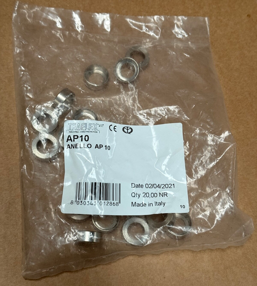 TEAFLEX – Anello AP 10 (TEAAP10) – Brass Bonding Clamp, Ø10 mm Inner
