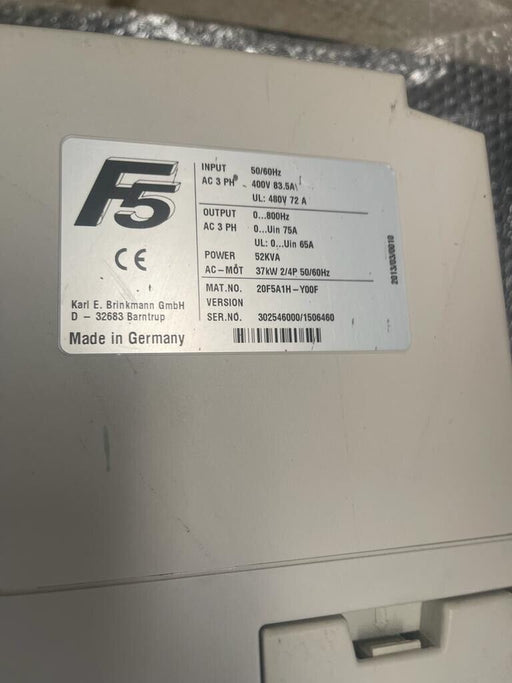 KEB COMBIVERT F5 20F5A1H-Y00F Drive Controller 37kW - 730 Hours Runtime