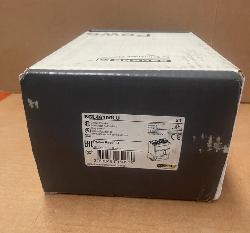 Schneider Ekectric Square D - BGL46100LU - Circuit Breaker 4P 100A 35kA