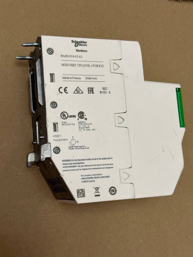Schneider Electric Modicon BMEH584040 M580 HSBY CPU LEVEL 4 FOR R IO