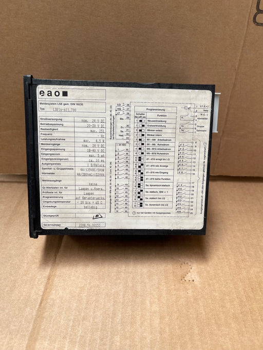 LSE – LSE16-611.700 – 16-Channel “New-Value / First-Up” Alarm Indicator Panel