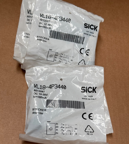 SICK – VL18‑4P3440 (6013587) – M18 Retro‑Reflective Photoelectric Sensor, PNP