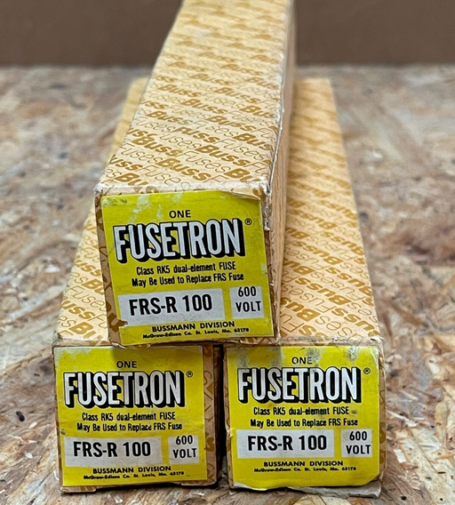 Eaton Bussmann – FRS‑R‑100 – Class RK5 Dual‑Element Time‑Delay Fuse, 100 A, 600V