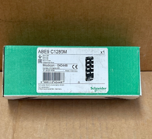 Schneider Electric – ABE9C1280M – IP67 Passive Splitter Box, 8‑channel M12, 24 V