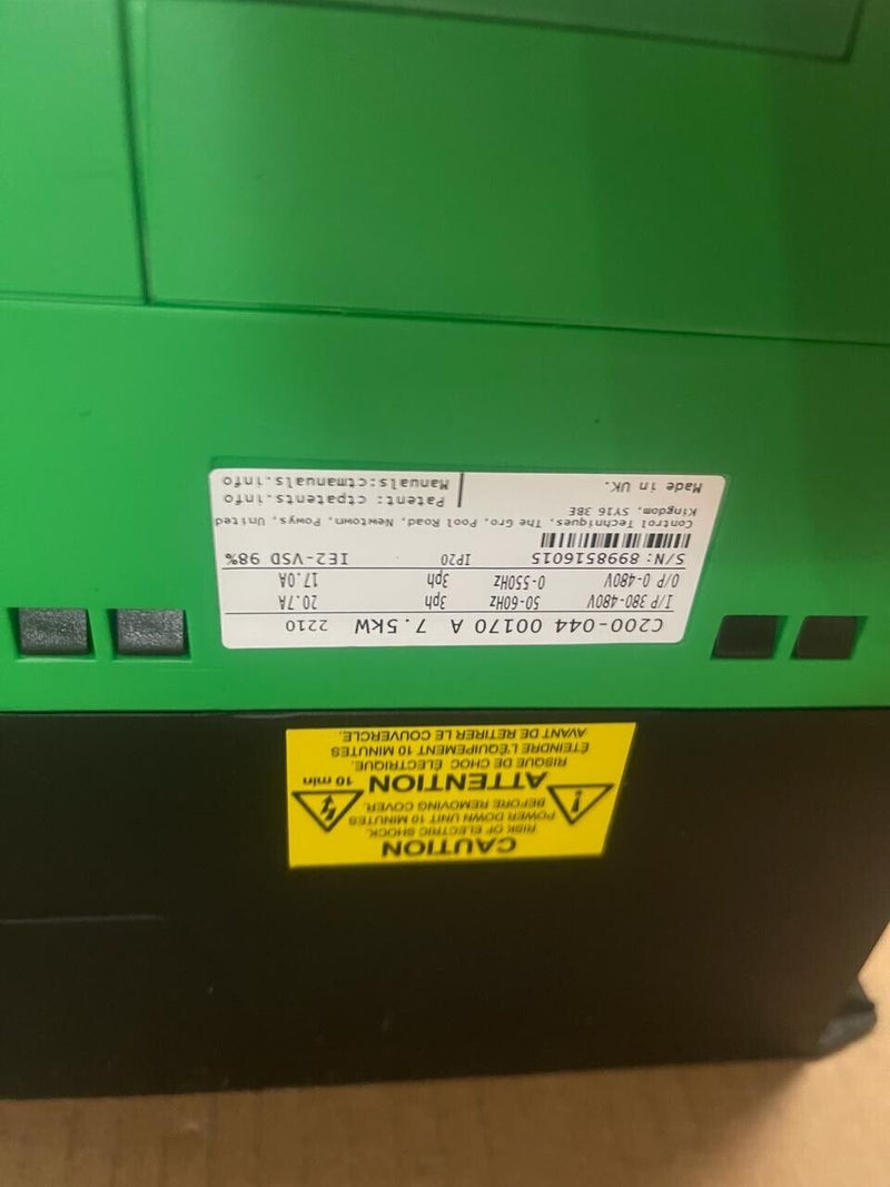 Control Techniques Commander - C200-044 00170 A 7.5kW - VFD Motor Speed Drive