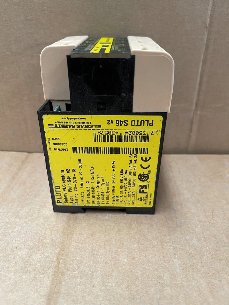 Jokab Safety – Pluto S46 V2 – Safety PLC Controller (24 In / 16 Out)