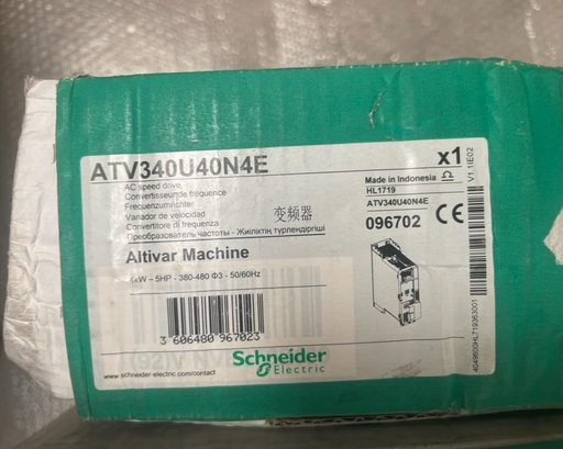 Schneider Electric, ATV340U40N4E, AC speed drive 4kW - 5HP - 380-480VAC Altivar
