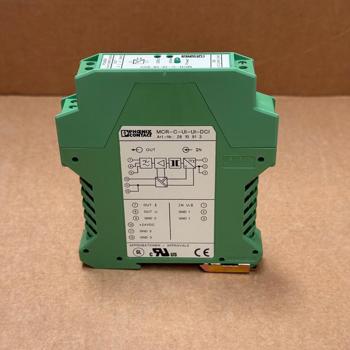 Phoenix Contact – 2810913 MCR‑C‑UI‑UI‑DCI – 3‑Way Signal Isolator, 0–10 V/4–20mA