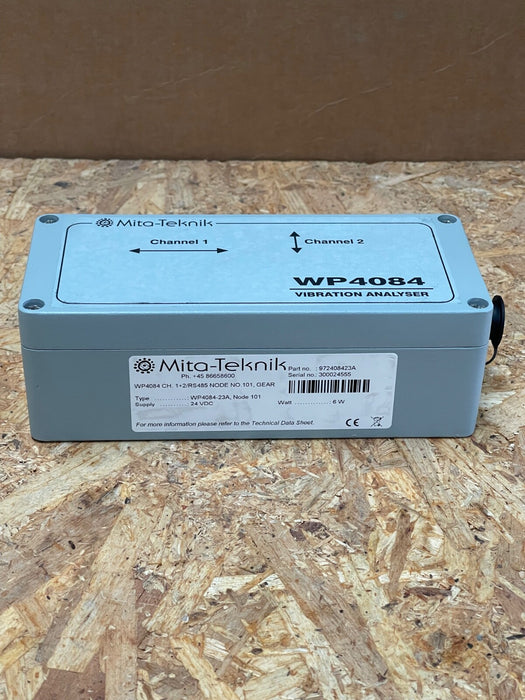 Mita‑Teknik – WP4084 (972408423A) – 2‑Channel Vibration Analyser with RS‑485 Nod