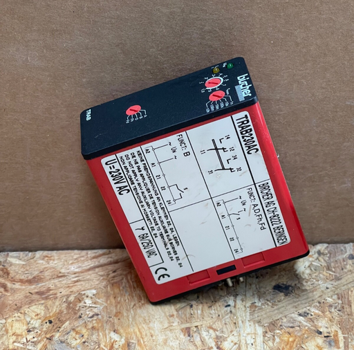Bircher – TRAB230AC – Universal Time-Delay DIN-Rail Relay, 1 s–10 h, 230 V AC