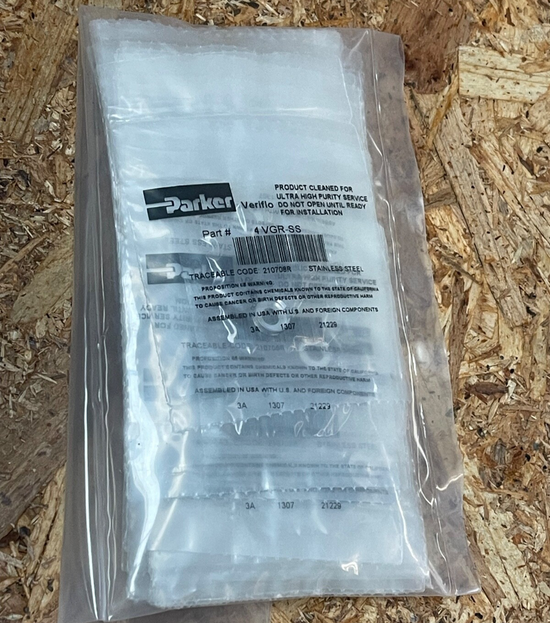 Parker - 4 VGR-SS - 1/4” Stainless Steel Retained Flat Gasket for VacuSeal™