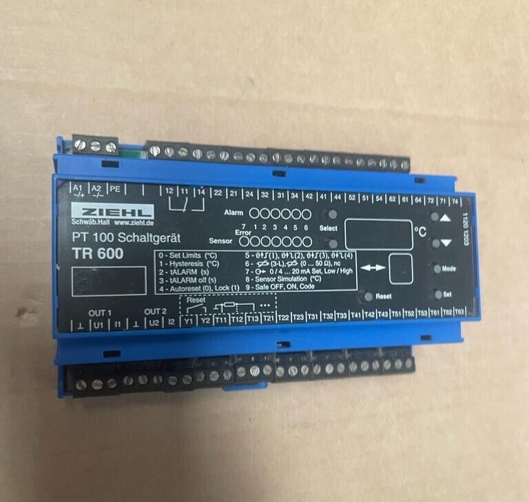 ZIEHL - PT 100 Switch Device - TR600