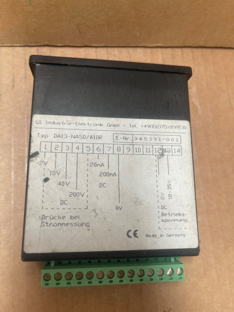 GS Industrie – DA13-NA50/A10R – LED Panel Display / Digital Meter