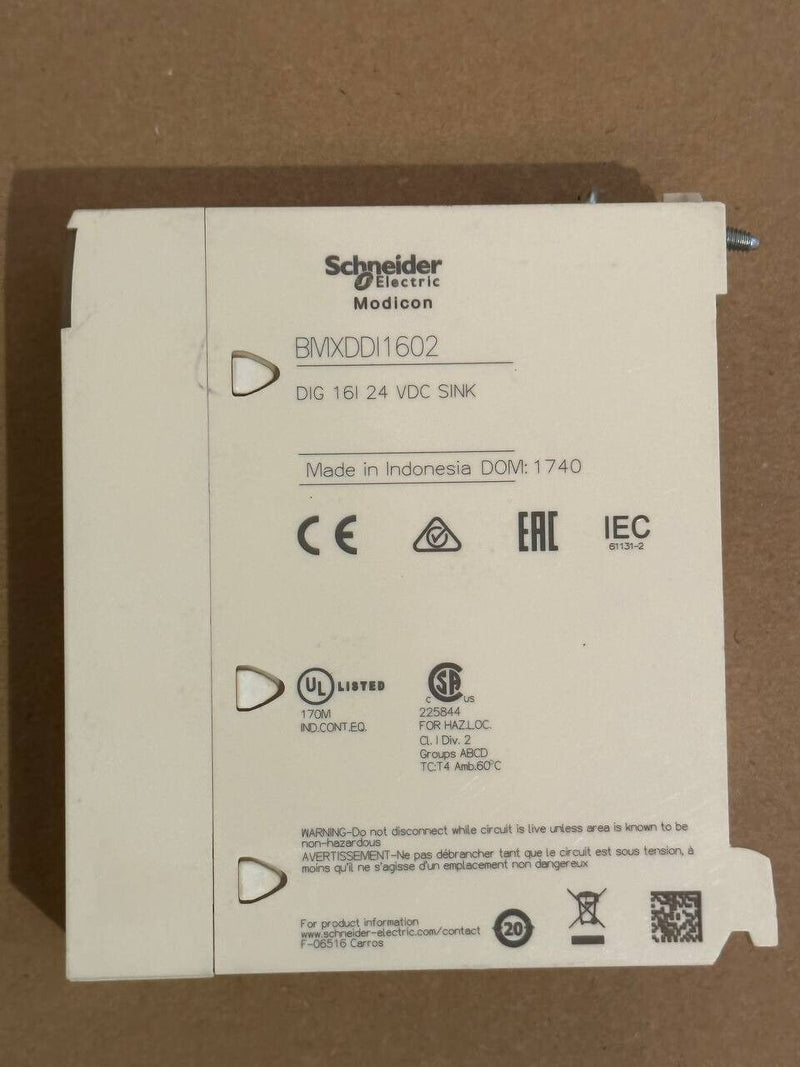 Schneider Electric Modicon BMXDDI1602 DIG 16I 24VDC SINK