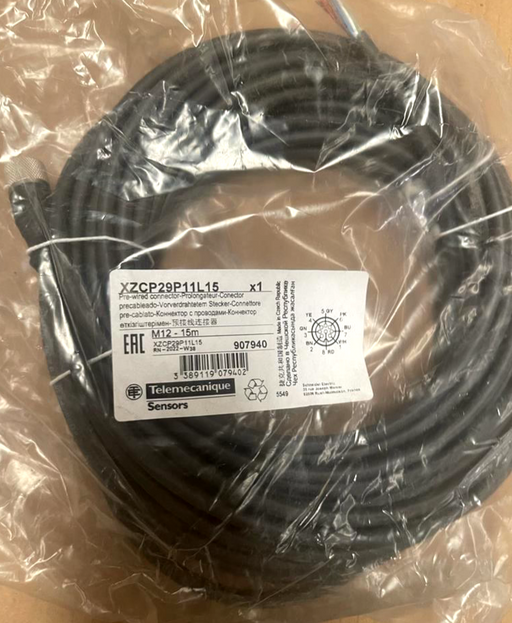 Telemecanique XZCP29P11L15 Pre-Wired Connector - Sensor Cable