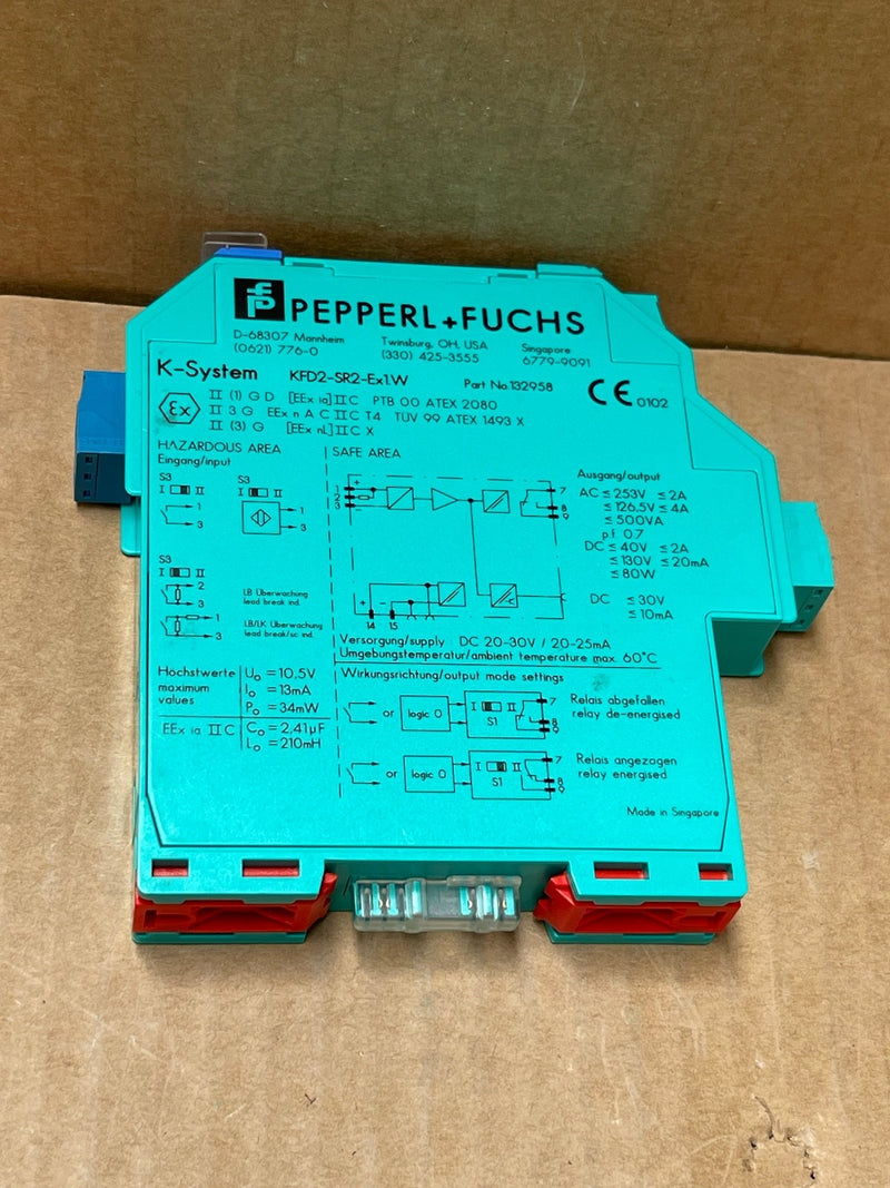 Pepperl+Fuchs – KFD2‑SR2‑Ex1.W (132958) – 1‑Channel Isolated Switch Amplifier