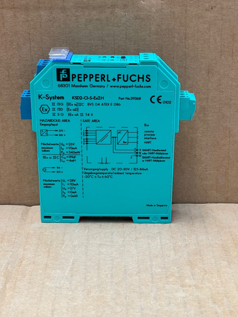 Pepperl+Fuchs – KSD2‑CI‑S‑Ex2.H (39368) – 2‑Channel HART Transmitter