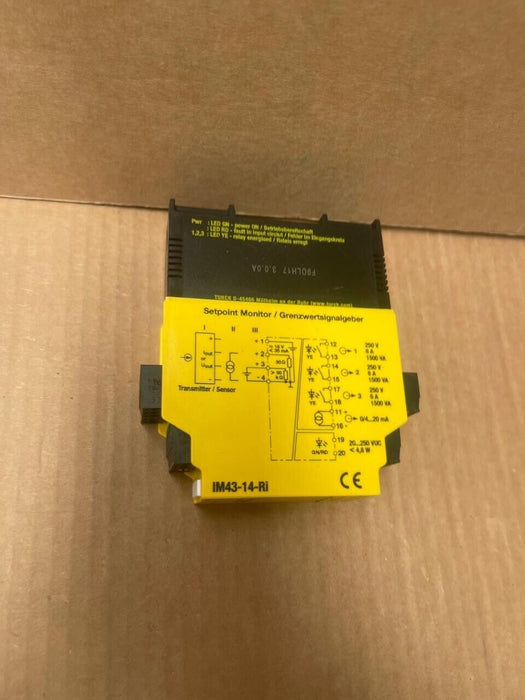 Turck - IM43-14-RI - 1-Channel Trip Amplifier, 0/4–20 mA, 0/2–10 V Inputs