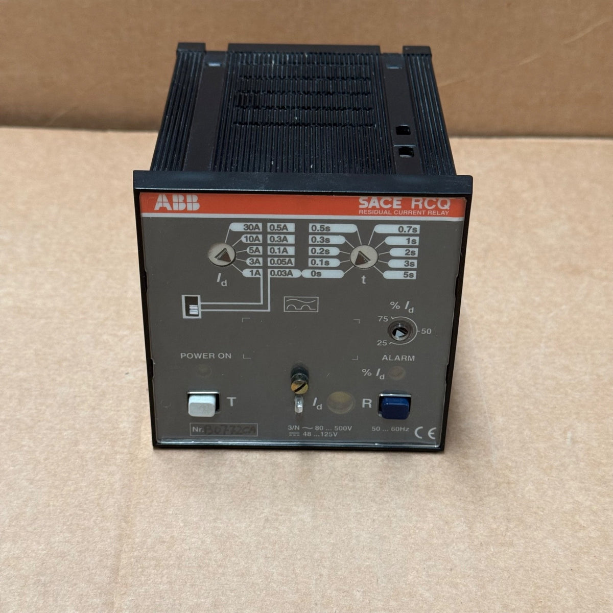 ABB – SACE RCQ – Residual Current Relay / Earth Fault Protection Modul ...