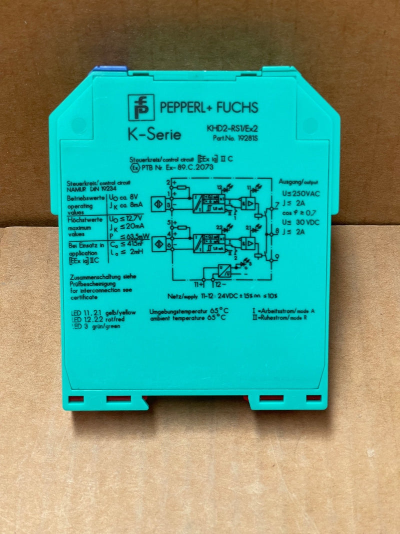 Pepperl+Fuchs – KHD2‑RS1/EX2 (19281S) – 2‑Channel Switch Amplifier