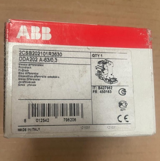 ABB DDA202 A-63/0.3 2CSB202101R3630 Residual Current Device Block