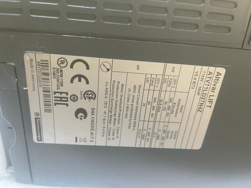 Schneider Electric Altivar LIFT - ATV71LD27N4Z - VFD 27A 11kW/15HP 380-480V