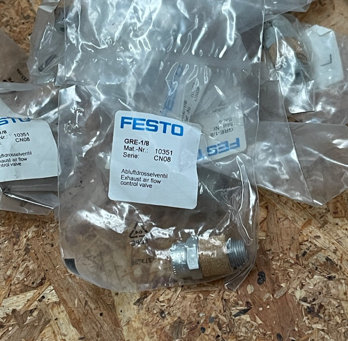 Festo – 10351 (GRE‑1/8) – Exhaust Air Flow Control Valve with Silencer, G 1/8