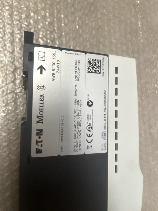 EATON M-MAX Series MMX34AA4D3N0-0 VFD 1.5kW 2HP
