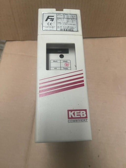 KEB VFD 07.F4.S3D-3420/1.2 1.8KVA 0.75kW 3PH 305-500V