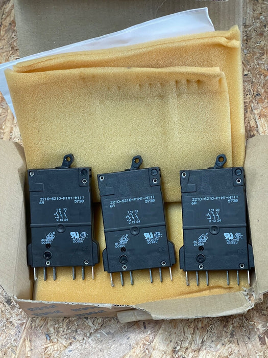 E‑T‑A – 2210‑S211‑P1M1‑H111‑6A – 6A Thermal‑Magnetic Panel‑Mount Circuit Breaker
