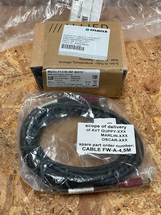 Allied Vision - F131B IRF W270 - Marlin Monochrome Camera, 1.3 MP, IEEE 1394