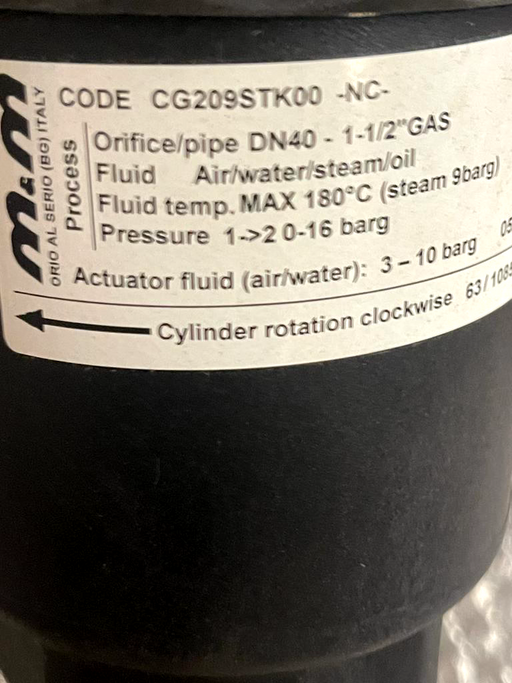 M&M CG209STK00 2-way angle seat valve DN40 - 1-1/2"GAS
