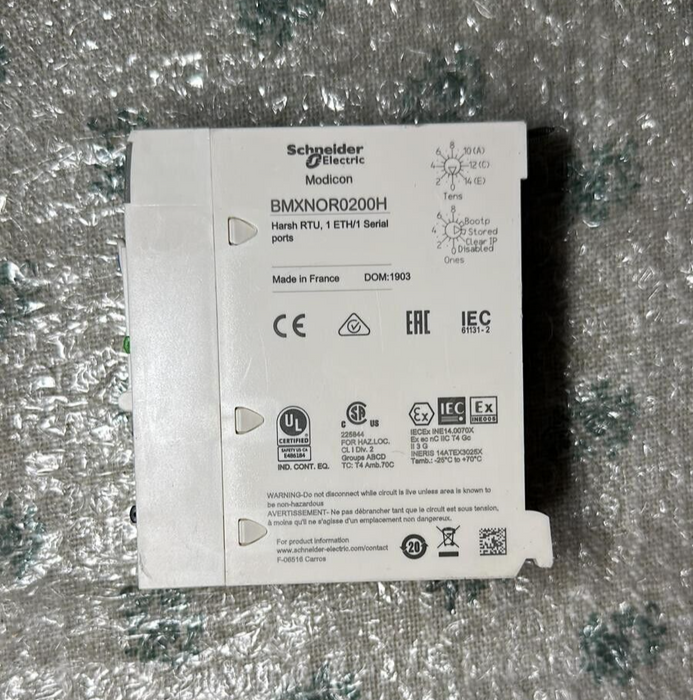 Schneider Electric, BMXNOR0200H, Modicon Harsh RTU, 1 ETH/1 Serial ports