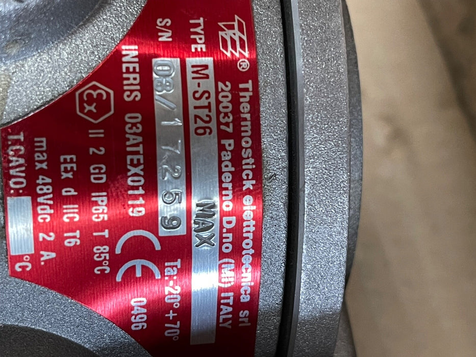 Thermostick Elettrotecnica – M‑ST26 MAX – Bimetal Heat Detector ATEX